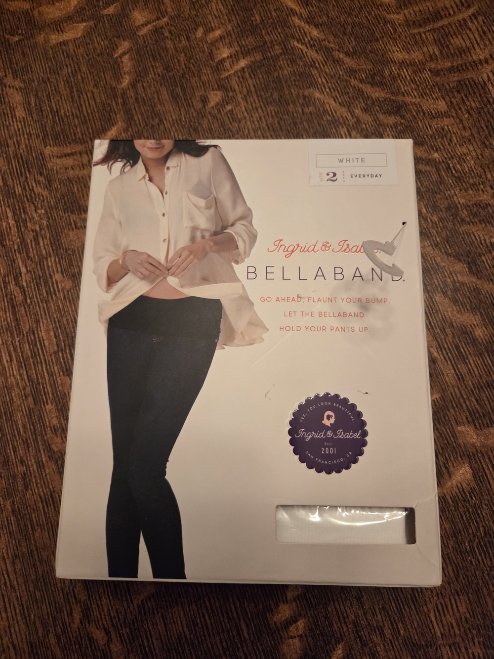 Ingrid & Isabel White Bellaband Stretch Maternity Band - Size 2